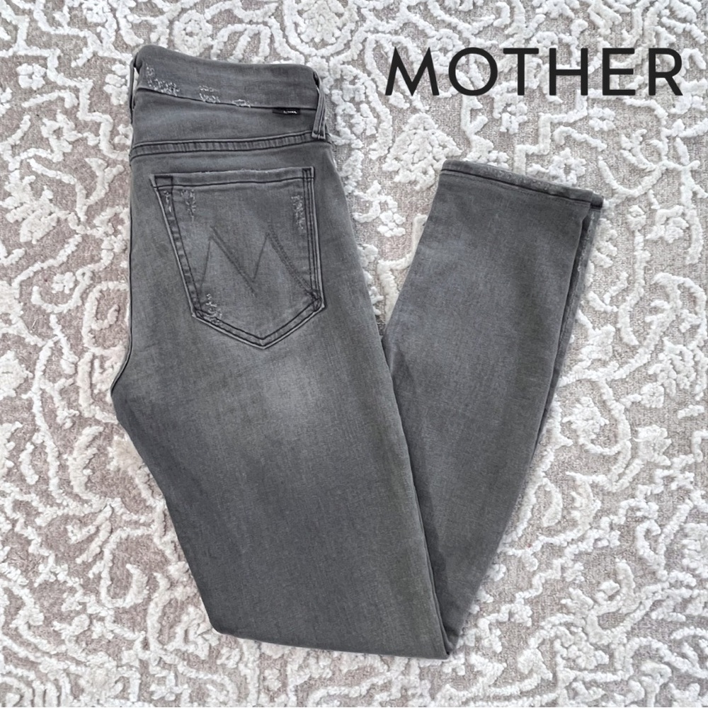 Mother The Looker Distressed Fixed Hem Jeans
